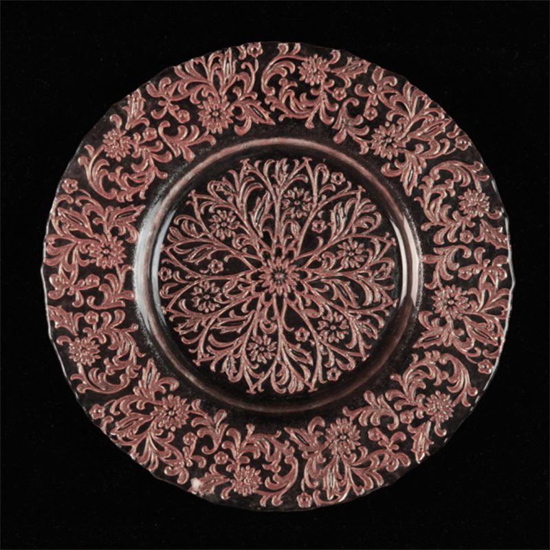 glass charger plate 1 Wholesale Glass Charger Plate PZ-054 - Image 1
